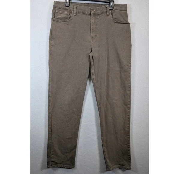 L.L.Bean Outdoor Outfitters 1912 Quality Denim Standard Fit Men's Pants Brown - Picture 1 of 8